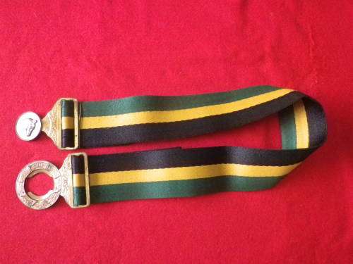 SADF - 6 SAI BN.  STABLE BELT - INSCRIBED  - MAX LENGTH 92cm / 36`   (4762)
