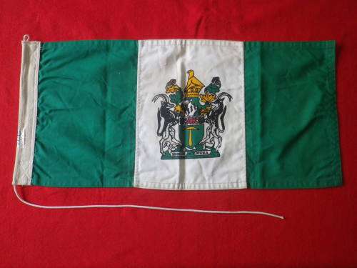 RHODESIAN REPLICA SMALL FLAG - MADE SA BY `BAG & FLAG` SIZE 61.5cm X 29cm     (7731)