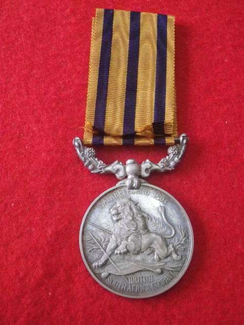 RHODESIA - BSACo.1893 MEDAL-TO TRPR W. McCORMACK- RAAFF`S COLUMN - ORIGINAL RIBBON +BOX +DOCS(3054)
