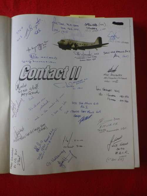 `CONTACT II` BY PAUL MOORCRAFT - SIGNED BY MANY WHO WERE THERE, SOME SIGNIFICANT - READ BELOW (3038)