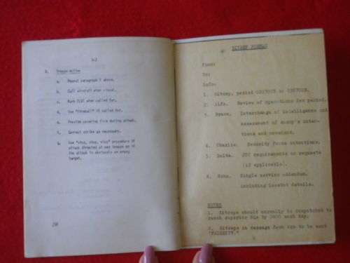 RHODESIAN ARMY -COUNTER INSURGENCY  AIDE MEMOIRE - 1975 - INSCRIBED - HAS ADDITIONS - SCARCE  (7775)