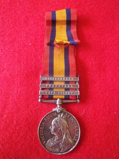 BOER WAR- QSA TO 218 TPR. J.A. Mc BEAN - SOUTH AUSTRALIA IMPERIAL BUSHMEN + WITTEBERGEN CLASP (7781)