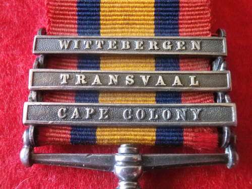 BOER WAR- QSA TO 218 TPR. J.A. Mc BEAN - SOUTH AUSTRALIA IMPERIAL BUSHMEN + WITTEBERGEN CLASP (7781)