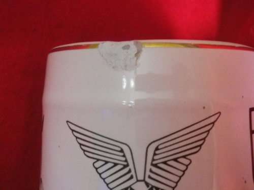 RHODESIAN ARMED FORCES (MAJOR UNITS) MUG - HAS REPAIR + CHIPS      (1057)
