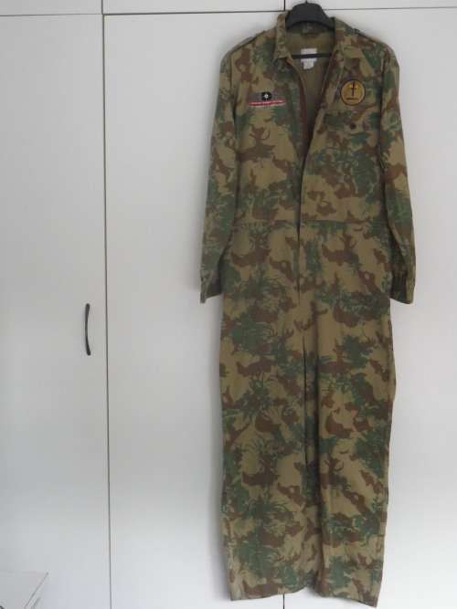 SA POLICE PATT. -  CAMMO OVERALLS TO PRIVATE COMPANY - AS FOUND - UNUSUAL - LARGE SIZE RR117  (2744)