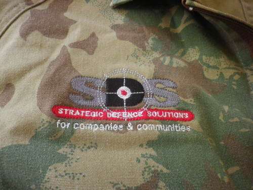 SA POLICE PATT. -  CAMMO OVERALLS TO PRIVATE COMPANY - AS FOUND - UNUSUAL - LARGE SIZE RR117  (2744)