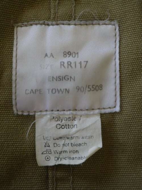 SA POLICE PATT. -  CAMMO OVERALLS TO PRIVATE COMPANY - AS FOUND - UNUSUAL - LARGE SIZE RR117  (2744)