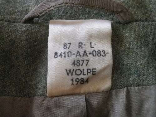 SADF - WOMANS PATT.  KHAKI GREATCOAT  - 1984 SIZE 87 RL  - AS NEW    (4854)