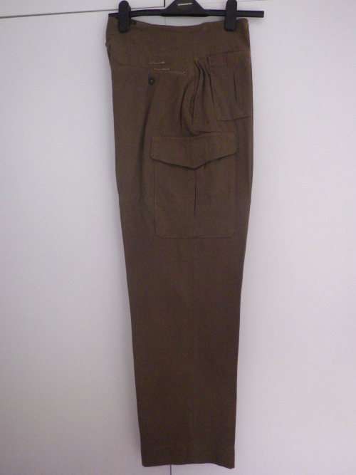SADF - COMBAT KHAKI BUNNY JACKET + TROUSERS 1970`S  - INSCRIBED - NOTE HOLES IN TROUSERS     (4856)