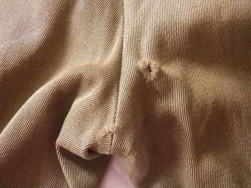 SADF - COMBAT KHAKI BUNNY JACKET + TROUSERS 1970`S  - INSCRIBED - NOTE HOLES IN TROUSERS     (4856)