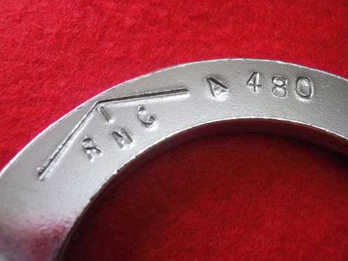 RHODESIA - BSAP- PAIR OF HANDCUFFS STAMPED `RNG` - FEDERATION ERA + KEY, WORKING    (7809)