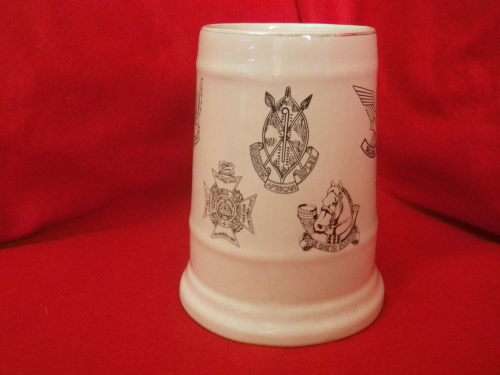 RHODESIAN ARMED FORCES MUG - SHOWING MAJOR UNITS - MADE WILLSGROVE - SOME CRAZING  (1060)