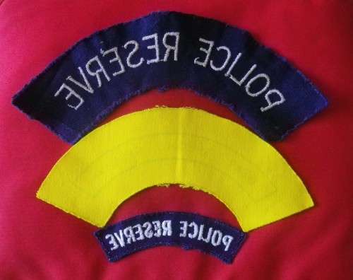 RHODESIA BSAP - POLICE RESERVE + SPECIAL RESERVE CLOTH SHOULDER TITLES   (7856)