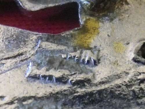 RHODESIA BSAP - CHROME HELMET BADGE -  SCARCE - WORN BY BAND - MADE FIRMIN -1 LUG REPLACED (7855)