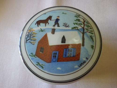 VILLEROY & BOCH `DESIGN NAIF` BOWL + LID -  DIAMETER 7.5cm - NO CHIPS OR CRACKS, GOOD CONDITION