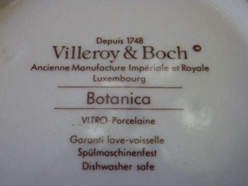VILLEROY & BOCH `BOTANICA` BOWL + LID -  DIAMETER 9.5cm - NO CHIPS OR CRACKS, GOOD CONDITION