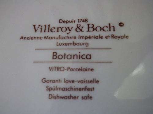 VILLEROY & BOCH `BOTANICA`  BOWL + LID -  DIAMETER 12.5cm - NO CHIPS OR CRACKS, GOOD CONDITION