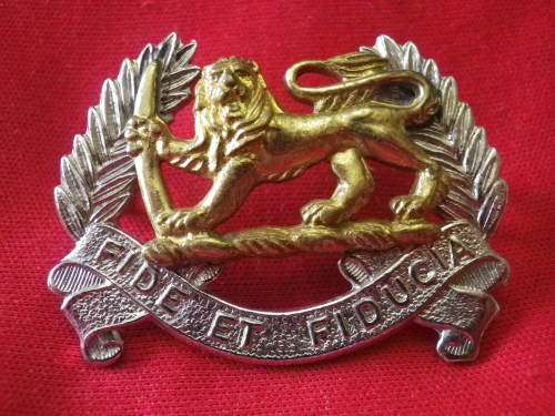 RHODESIAN ARMY PAY CORPS  - BIMETAL CAP BADGE   (6041)