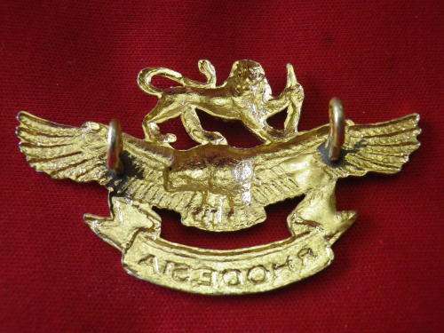 RHODESIAN AIR FORCE - AIRMANS GOLD ANODISED CAP BADGE                 (6052)