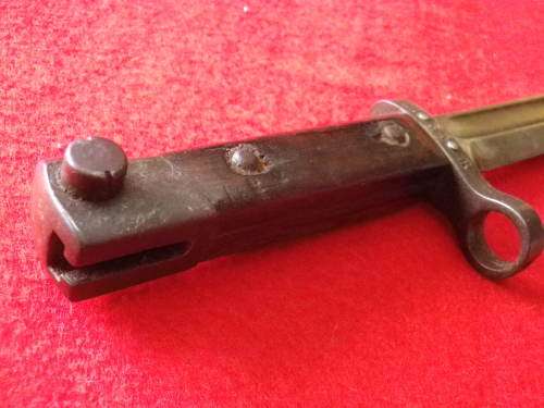 AUSTRIAN ARMY - MODEL 1895 BAYONET FOR MANNLICHER RIFLE - NO SCABBARD - BLADE LENGTH 24.6CM   (4877)