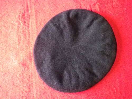 RHODESIAN STAFF CORPS BERET - SOME CRACKING ON RIM  - RIM 51CM / 20`    (7995)