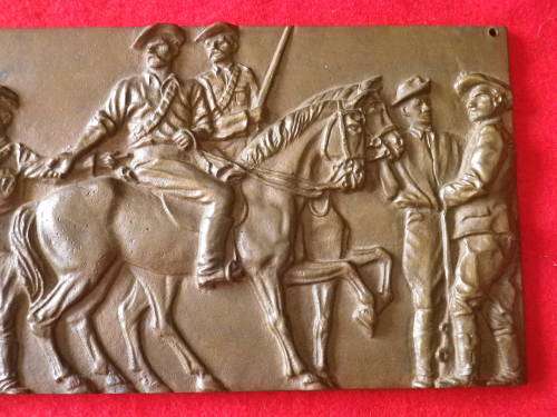 RHODESIA - SHANGANI PATROL MEMORIAL - BRONZE REPLICA PANEL - SIZE 30.8 X 13.6cm -Wt 2.4kgs  (8041)
