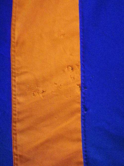 BOPHUTHATSWANA NATIONAL FLAG  -  180 x 120CM- 1986  - MINOR DAMAGE ON ORANGE STRIPE AS SEEN (6078b)