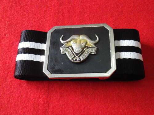 SADF - 32 BATTALION STABLE BELT - MAX LENGTH WHEN ASSEMBLED   97CM / 38`    (2905)