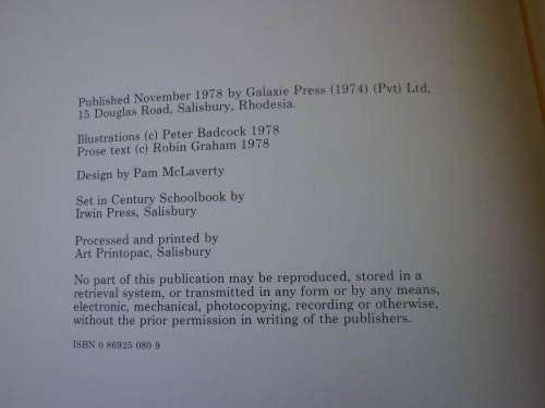 RHODESIA - `SHADOWS OF WAR` BY PETER BADCOCK - SIGNED - 1978 - IN SLIP CASE - RARE - SEE BELOW(8101)