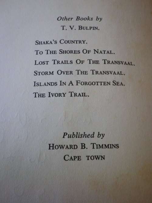 `TRAIL OF THE COPPER KING` BY TV BULPIN - SIGNED - 1ST EDITION 1959 - INSCRIBED - ABOUT BARAGWANATH