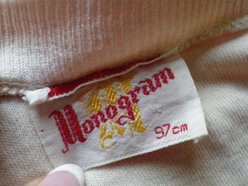 RHODESIA - ORIGINAL TEE SHIRT SHOWING FLAG - MADE MONOGRAM - SIZE 97 - SOME DISCOLOURATION (4007)