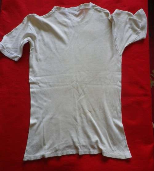 RHODESIA - ORIGINAL TEE SHIRT SHOWING FLAG - MADE MONOGRAM - SIZE 97 - SOME DISCOLOURATION (4007)