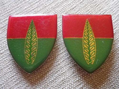 SADF - 10 ARTILLERY AIR DEFENCE SCHOOL PAIR OF FLASHES   (4057)