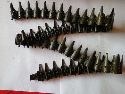 GERMAN ARMY - WW2 4X MG42 METAL 50 ROUND LINK BELTS - WRAPPED IN ORIGINAL WAX PAPER (4095)