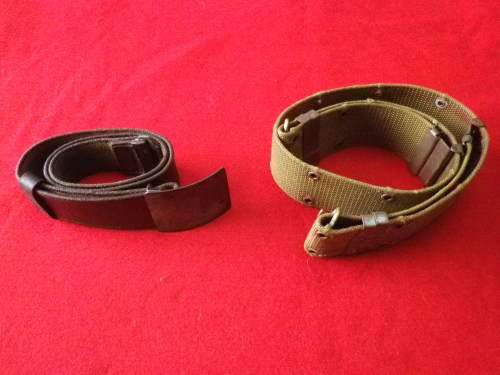 RHODESIAN WAR PICK UP - EX ZIPRA 2 X WEB BELTS - SIZES BELOW   (4117)