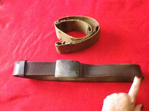 RHODESIAN WAR PICK UP - EX ZIPRA 2 X WEB BELTS - SIZES BELOW   (4117)