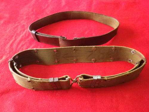 RHODESIAN WAR PICK UP - EX ZIPRA 2 X WEB BELTS - SIZES BELOW   (4117)