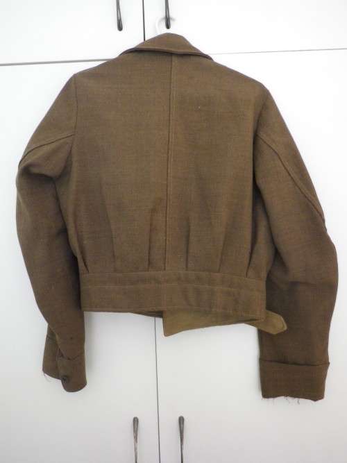 SA UNION FORCES - WW2 ? BATTLE DRESS JACKET SA UNION STAMPED - NOTE CONDITION, MOTHING,FREYING (4112