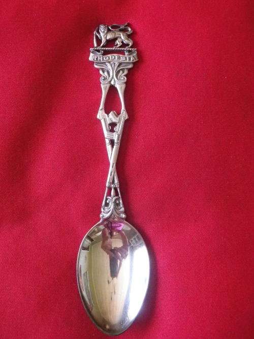 RHODESIAN ARMY - SILVER PLATED SHOOTING TEASPOON       (8230)