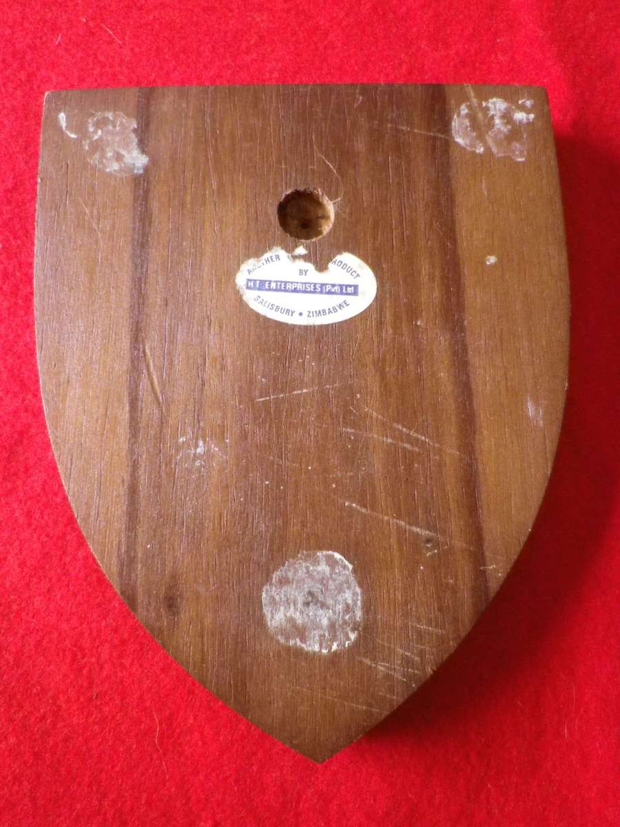 RHODESIA - ORIEL BOYS SCHOOL PLAQUE - MADE HT ENTERPRISES, SALISBURY           (8250)