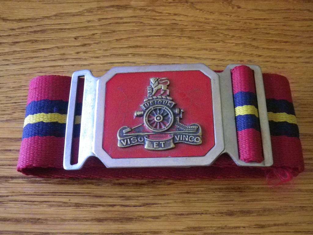 SADF - 14 FIELD REGT. BUCKLE + SHORTENED PIECE OF ARTILLERY BELTING   (2933)