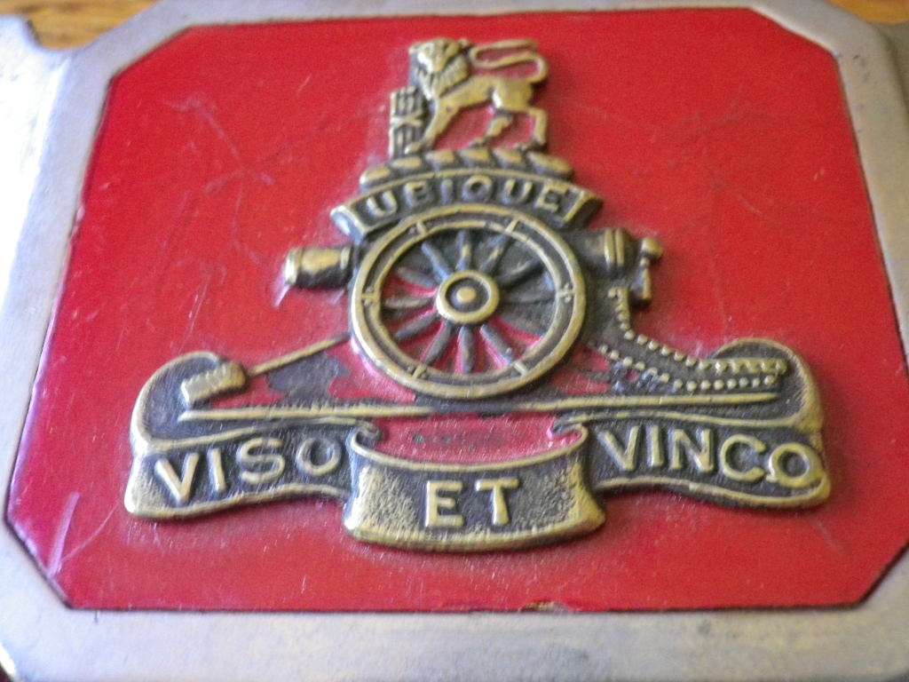 SADF - 14 FIELD REGT. BUCKLE + SHORTENED PIECE OF ARTILLERY BELTING   (2933)