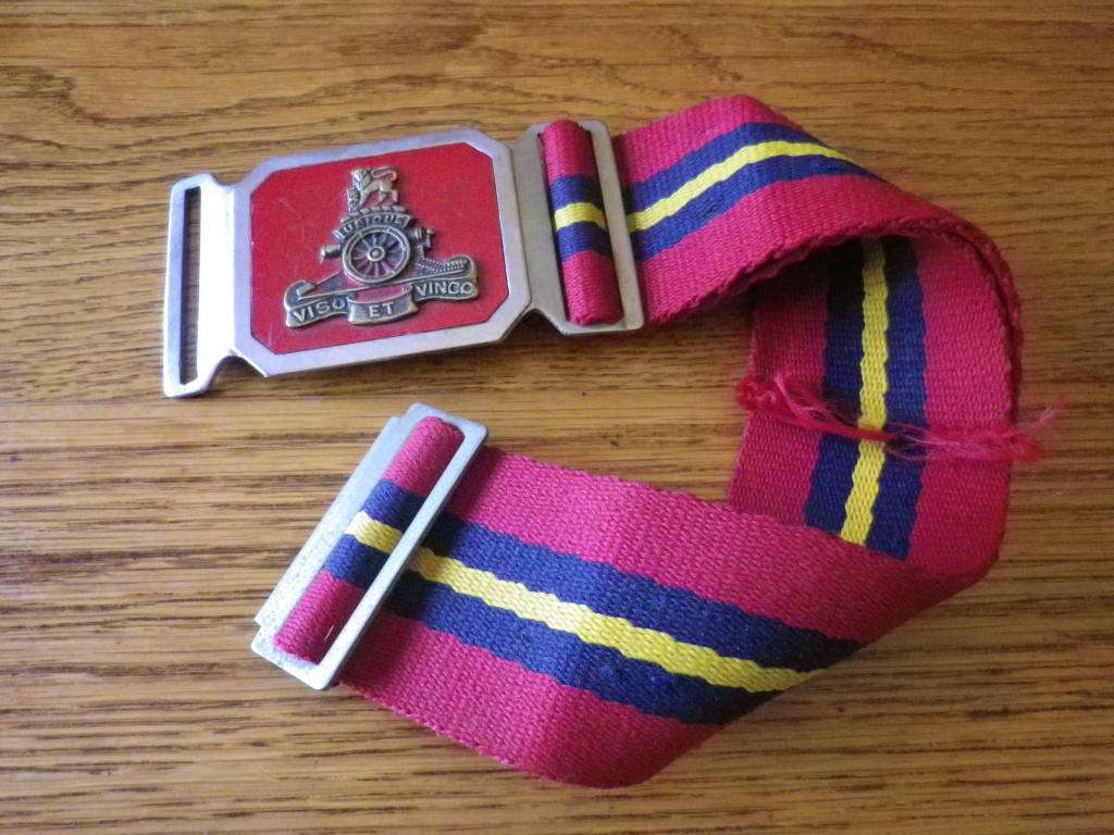 SADF - 14 FIELD REGT. BUCKLE + SHORTENED PIECE OF ARTILLERY BELTING   (2933)