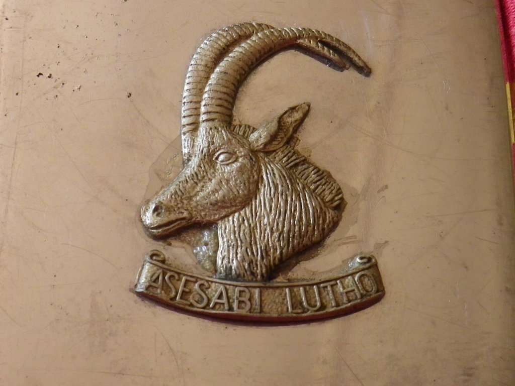 RHODESIAN ARMOURED CAR REGT.  STABLE BELT - MAX LENGTH 97CM / 38`- BADGE GLUED - INSCRIBED   (8280)