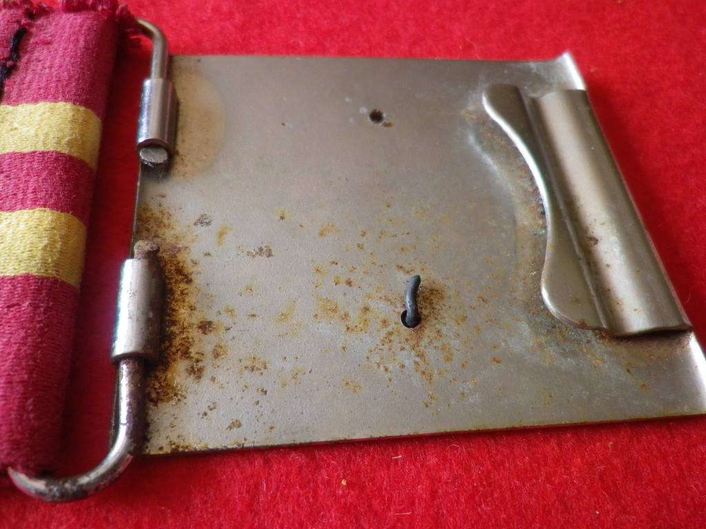 RHODESIAN ARMOURED CAR REGT.  STABLE BELT - MAX LENGTH 97CM / 38`- BADGE GLUED - INSCRIBED   (8280)