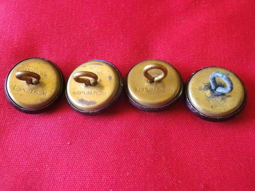 RHODESIA INTERNAL AFFAIRS - 4 ANODISED BUTTONS - MADE REUTELER - UNCOMMON   19mm OD.     (8301)