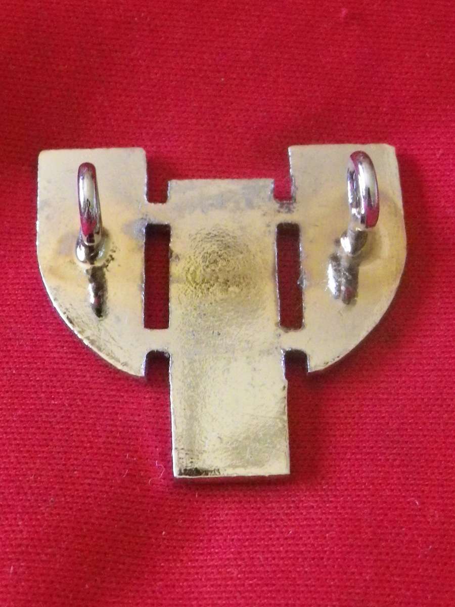 RHODESIAN PSYCHOLOGICAL OPERATIONS UNIT CHROME BERET BADGE - UNCOMMON   (8326)