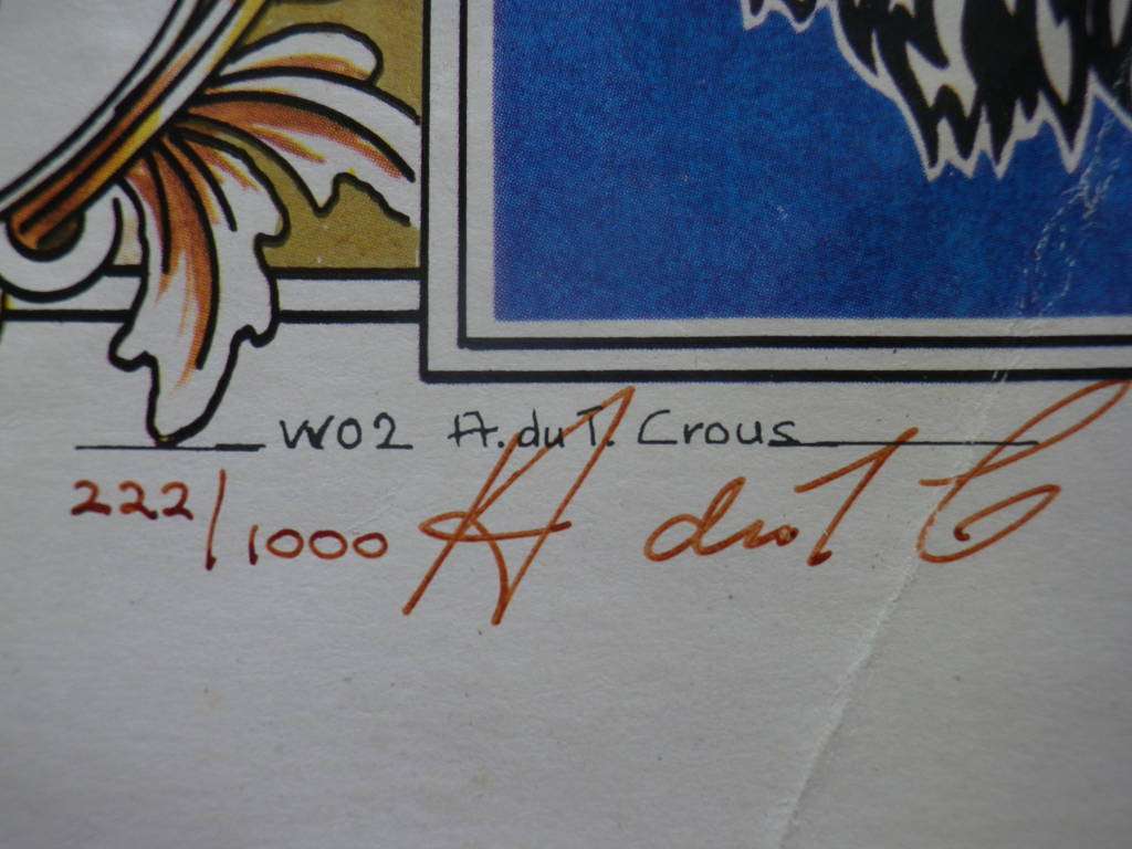 RHODESIAN ARMY UNITS POSTER - ORIGINAL BY WO2 A. Du T. CROUS NO 222/1000 SIZE 49X66cm  (4170)