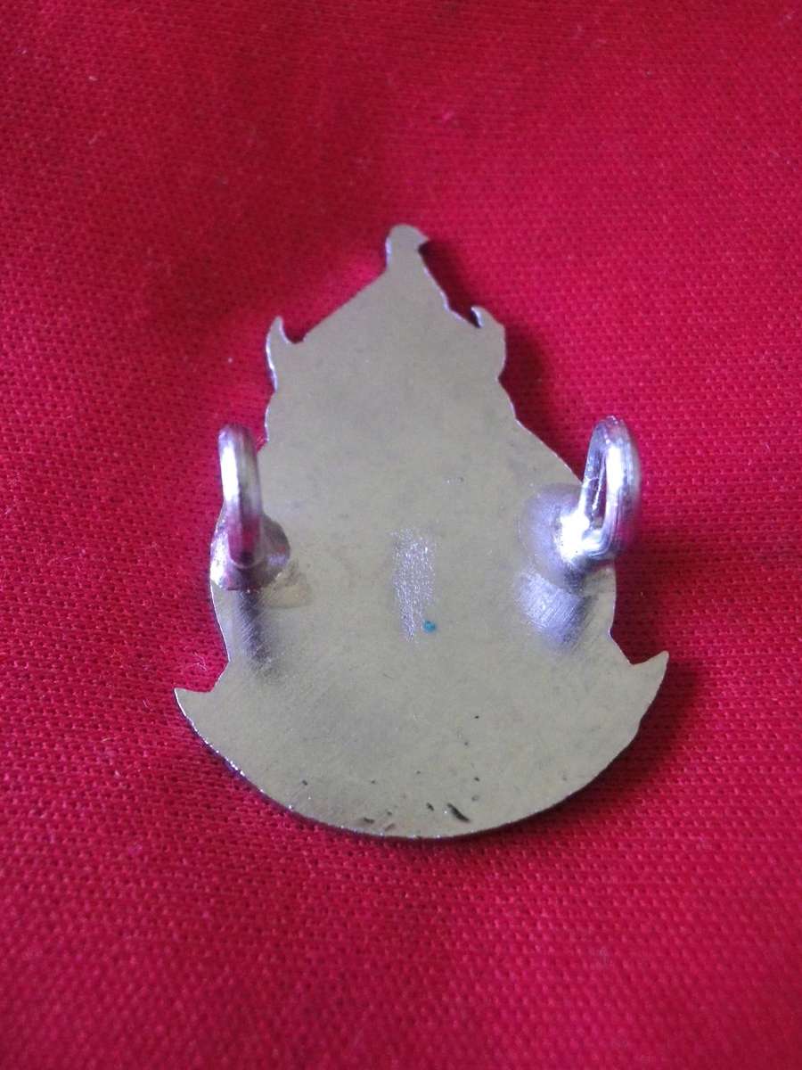 RHODESIA DEFENCE REGT - CHROME + ENAMEL CAP BADGE    (8363)