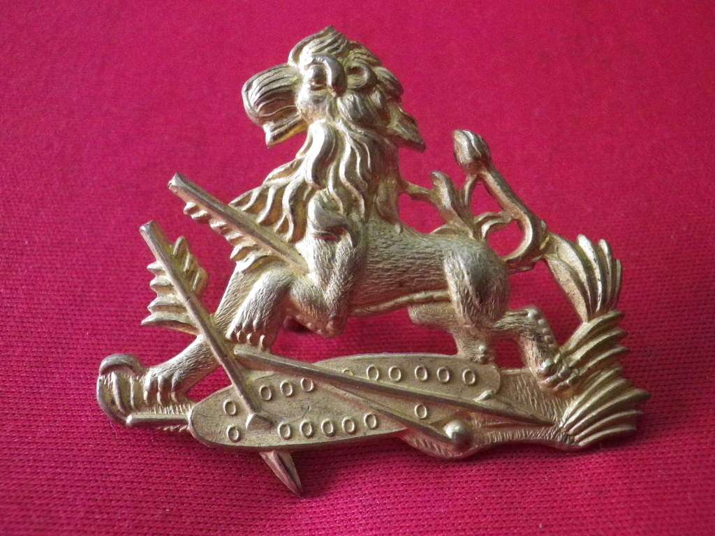 RHODESIA BSAP - BRASS SHAKO HELMET BADGE - WIDTH 47mm X   (8406)